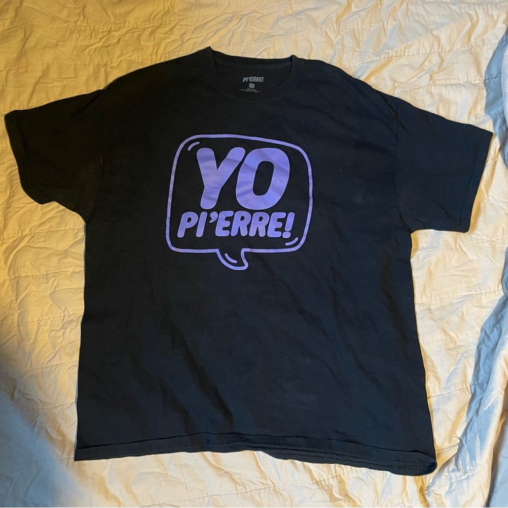 Men’s Black and Purple Pi’erre Bourne Yo Pierre Shirt